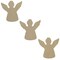 3 Unfinished Wooden Angel Shapes Cutouts DIY Crafts 3.8 Inches